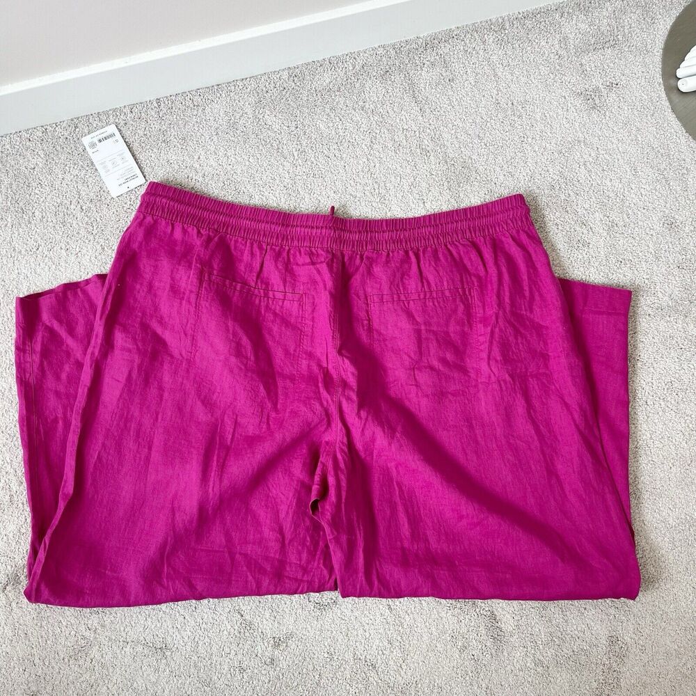 Athleta Retreat Wide Leg Linen Pants Pink Travel Women’s Size 3X NWT’s - Picture 15 of 15